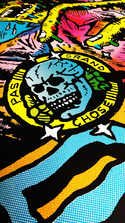 FEAR OF HIS SHADOW / Screenprint by Moolinex / Large format