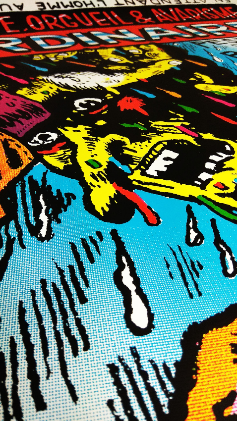 FEAR OF HIS SHADOW / Screenprint by Moolinex / Large format