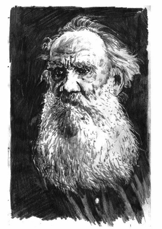 Tolstoy / Risograph by Jean-Luc Navette