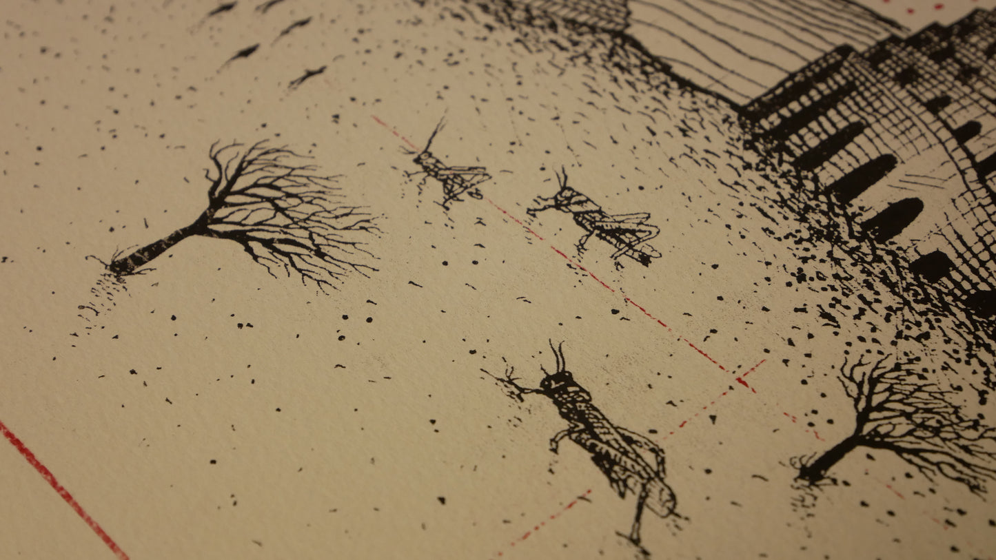 Pyramid Mysteries / Screenprint by Daniel Martin Diaz