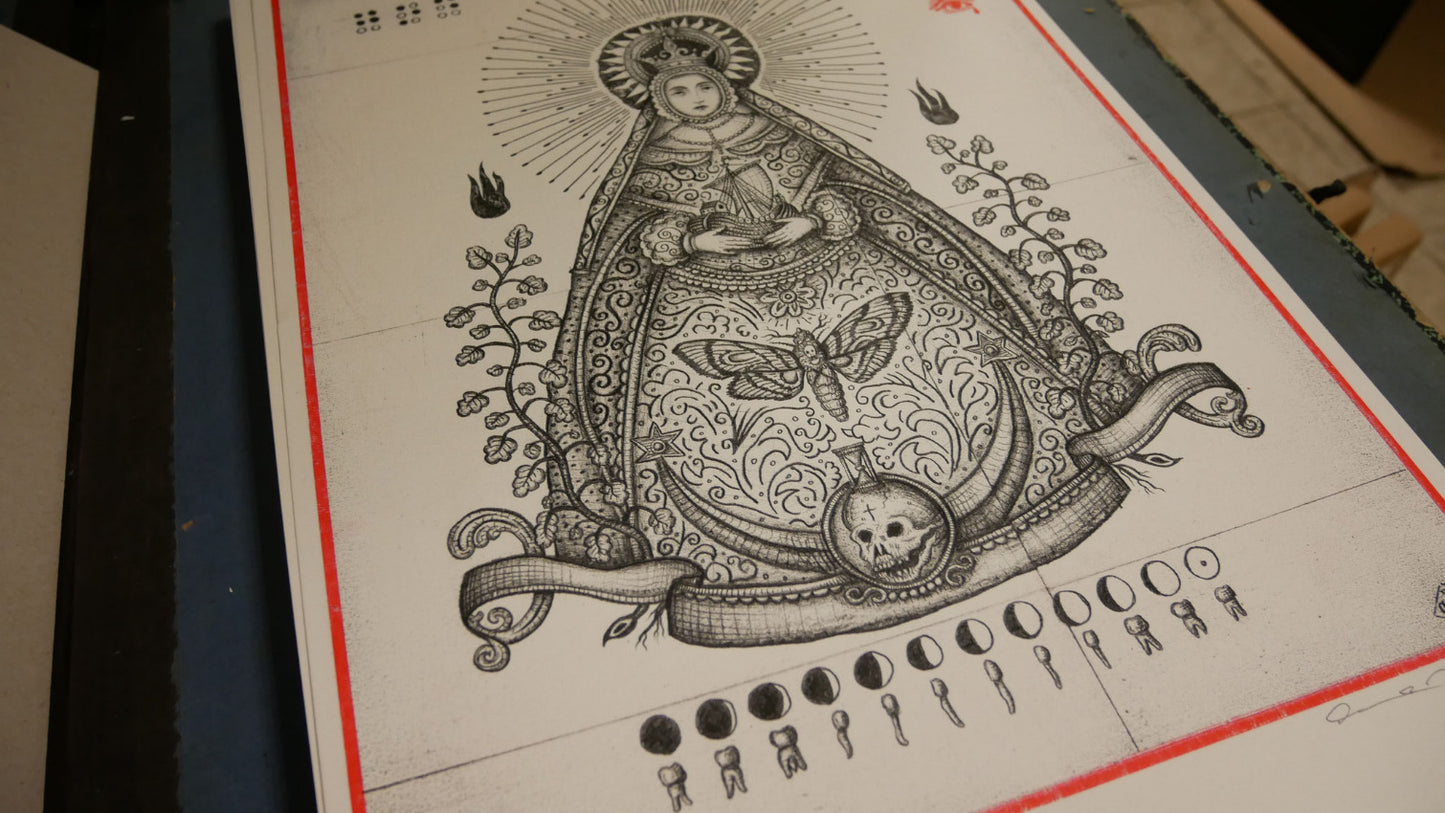 Blessed Virgin / Risographie de Daniel Martin Diaz