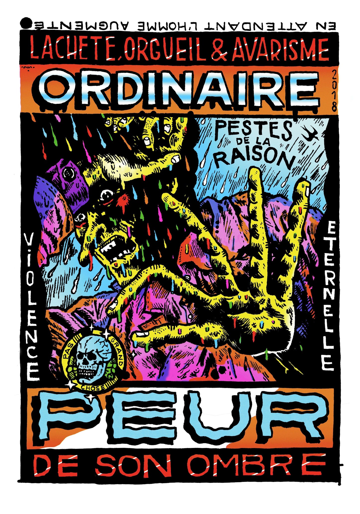 FEAR OF HIS SHADOW / Screenprint by Moolinex / Large format