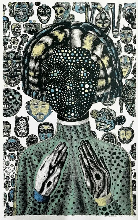 My Mask are my face / Screenprint by Boris Pramatarov