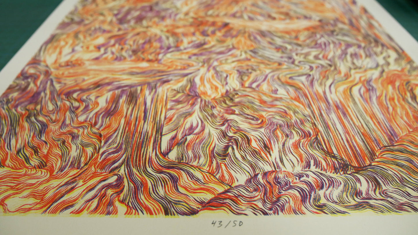 YELLOW ROCK / Risograph by artist Jacob van Loon
