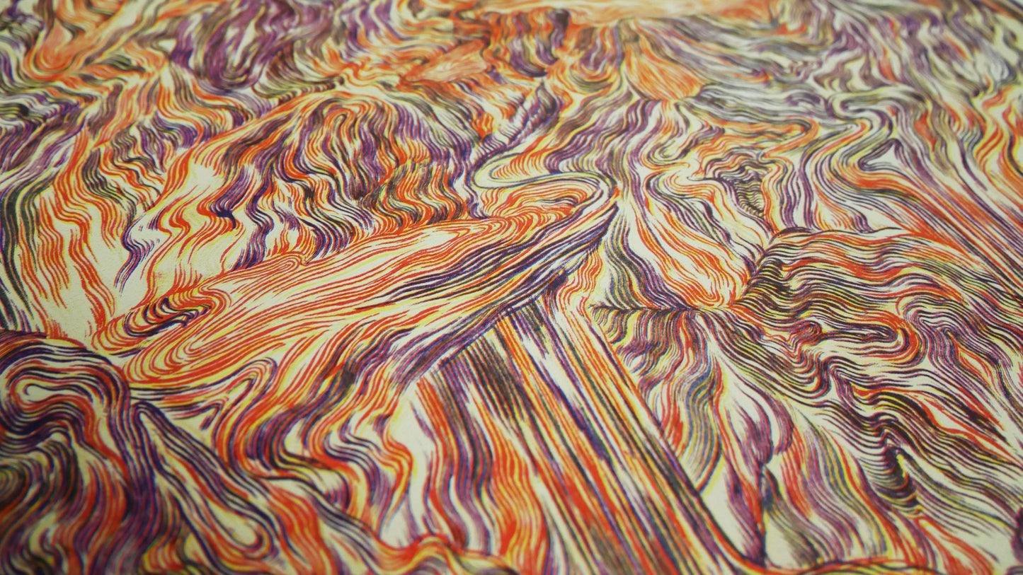 YELLOW ROCK / Risograph by artist Jacob van Loon