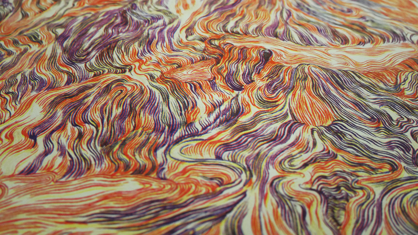 YELLOW ROCK / Risograph by artist Jacob van Loon