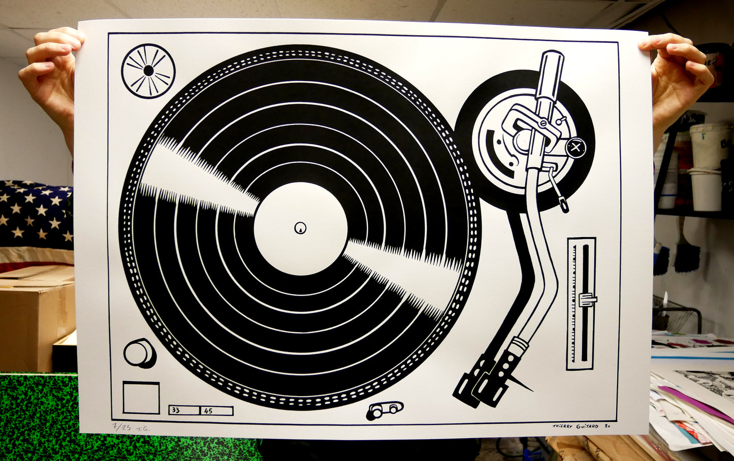 Platin / Siebdruck von Thierry Guitard