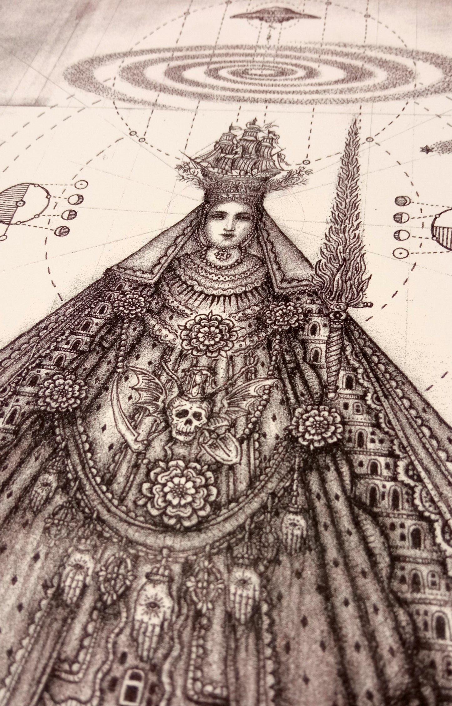 OMEN / Riso print by Daniel Martin Diaz