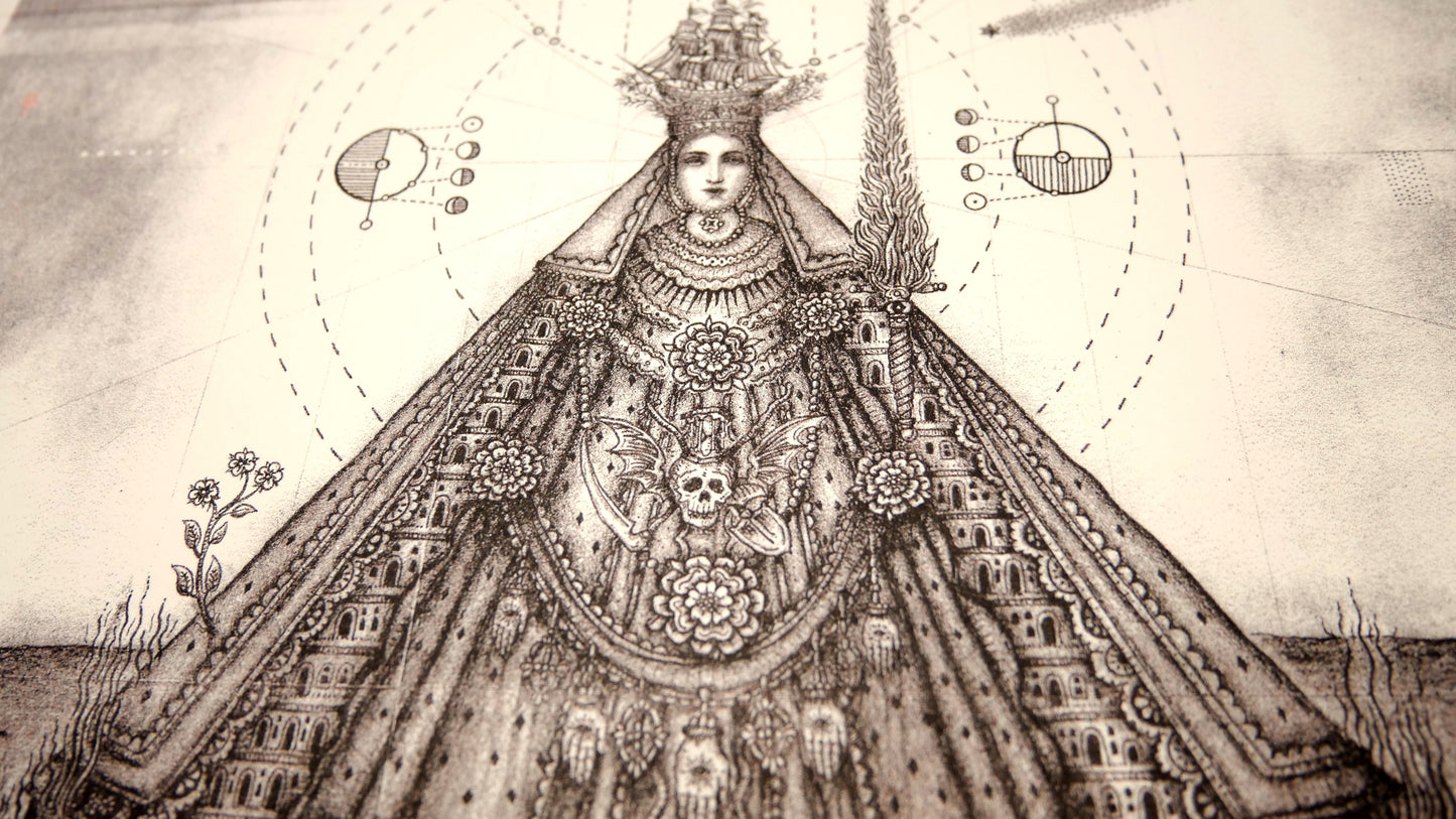 OMEN / Riso print by Daniel Martin Diaz