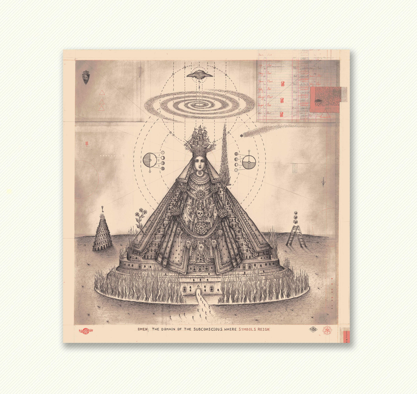 OMEN / Riso print by Daniel Martin Diaz