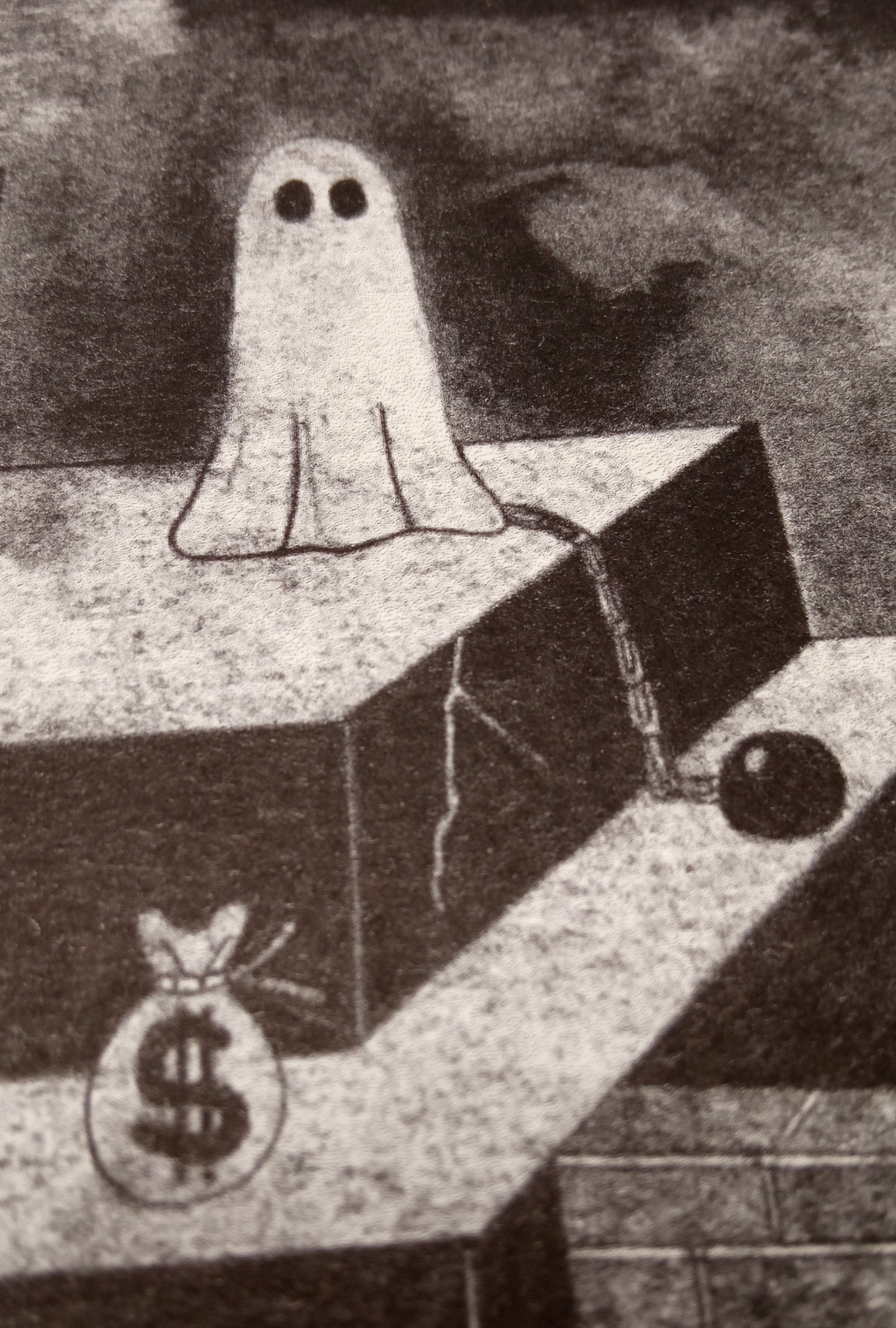 MOND / Riso-Druck von Laurent Impeduglia