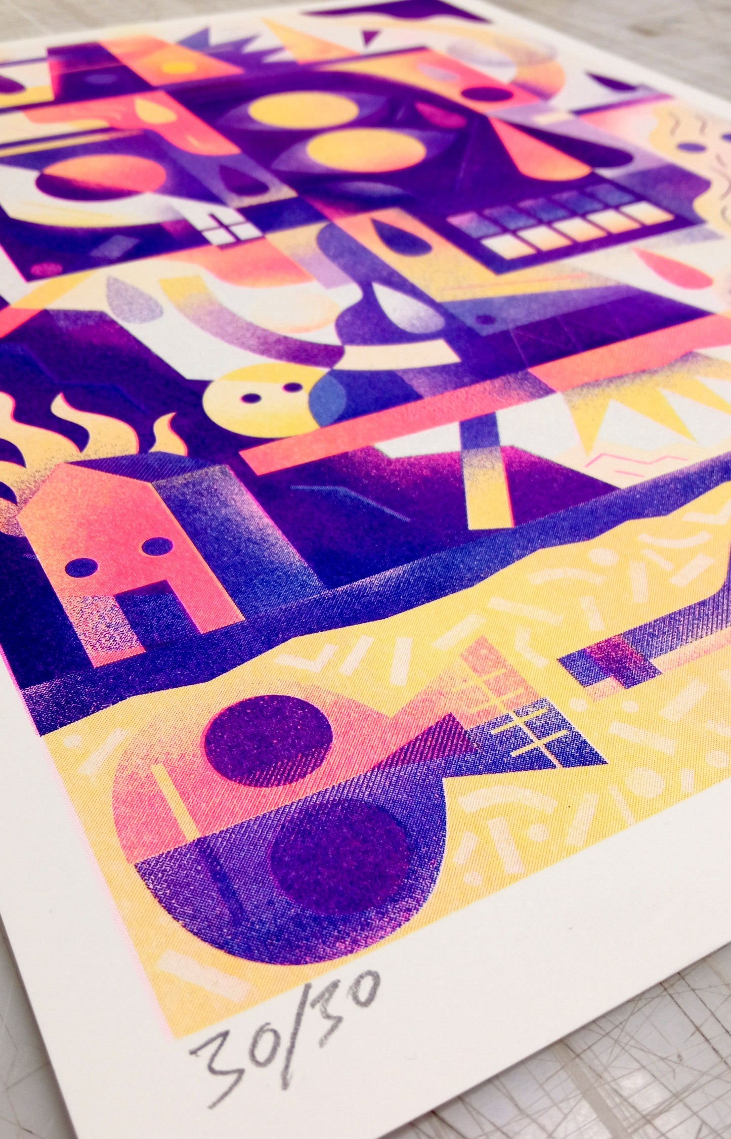 Mr Skull and the burning house / Riso NIARK1