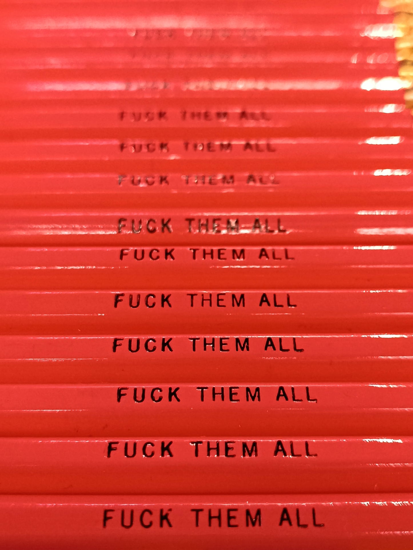 FUCK THEM ALL / PINK Pencil with Eraser