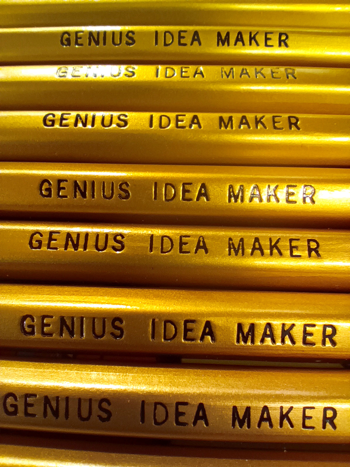 GENIUS IDEA MAKER / GOLD Pencil with Eraser