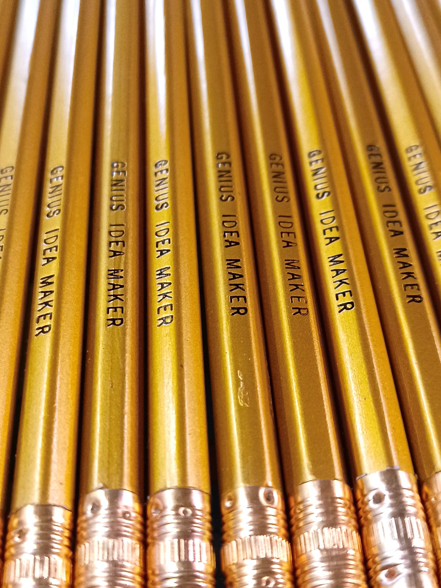 GENIUS IDEA MAKER / GOLD Pencil with Eraser