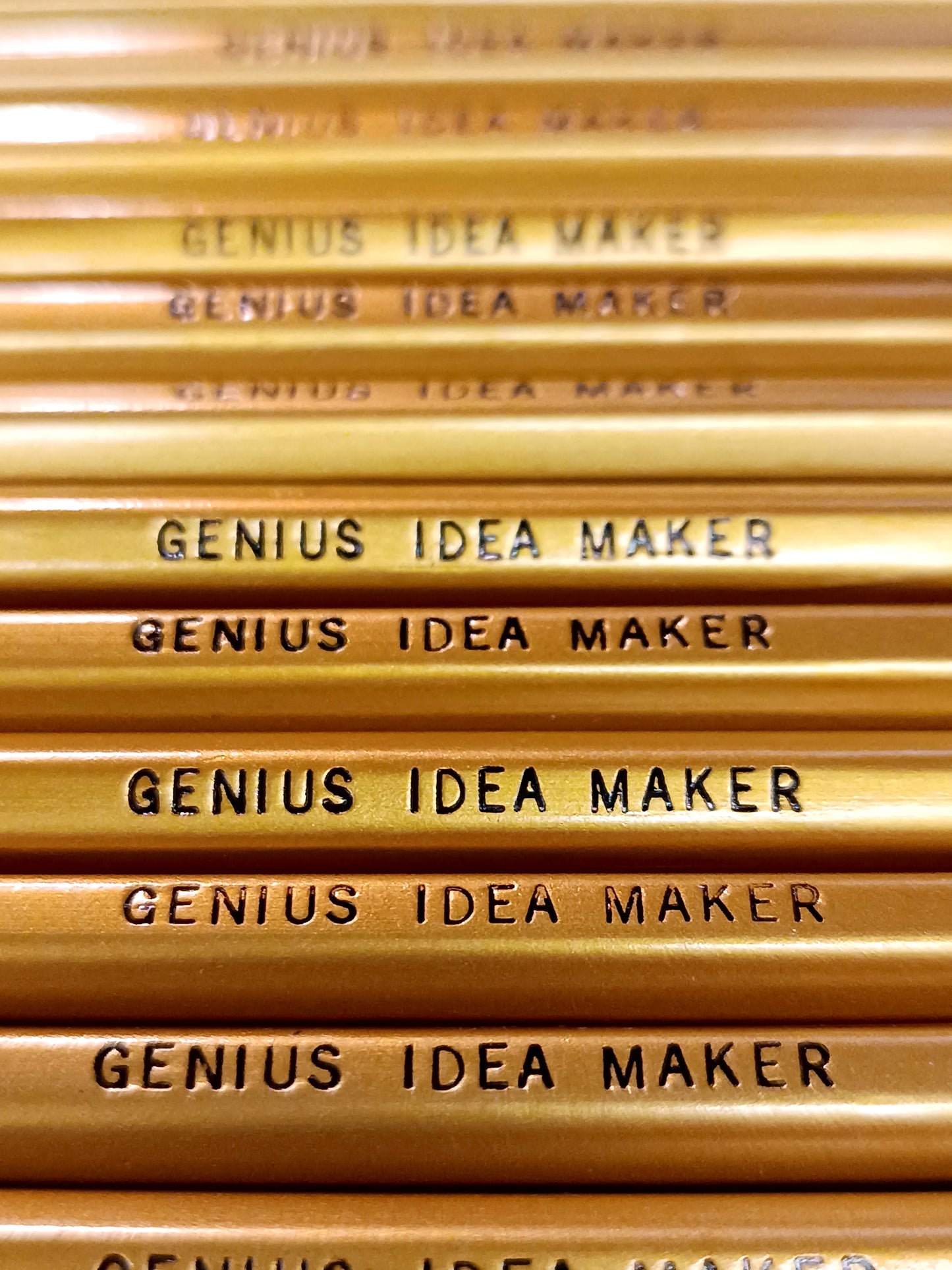 GENIUS IDEA MAKER / GOLD Pencil with Eraser