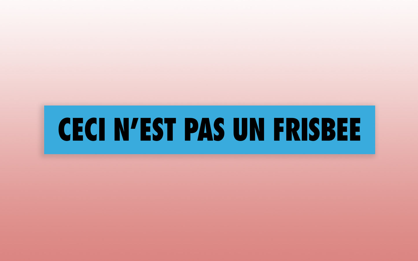 Aufkleber Dies ist kein Frisbee