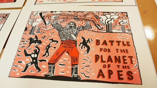 BATTLES FOR THE PLANET OF THE APES / Risography John BROADLEY