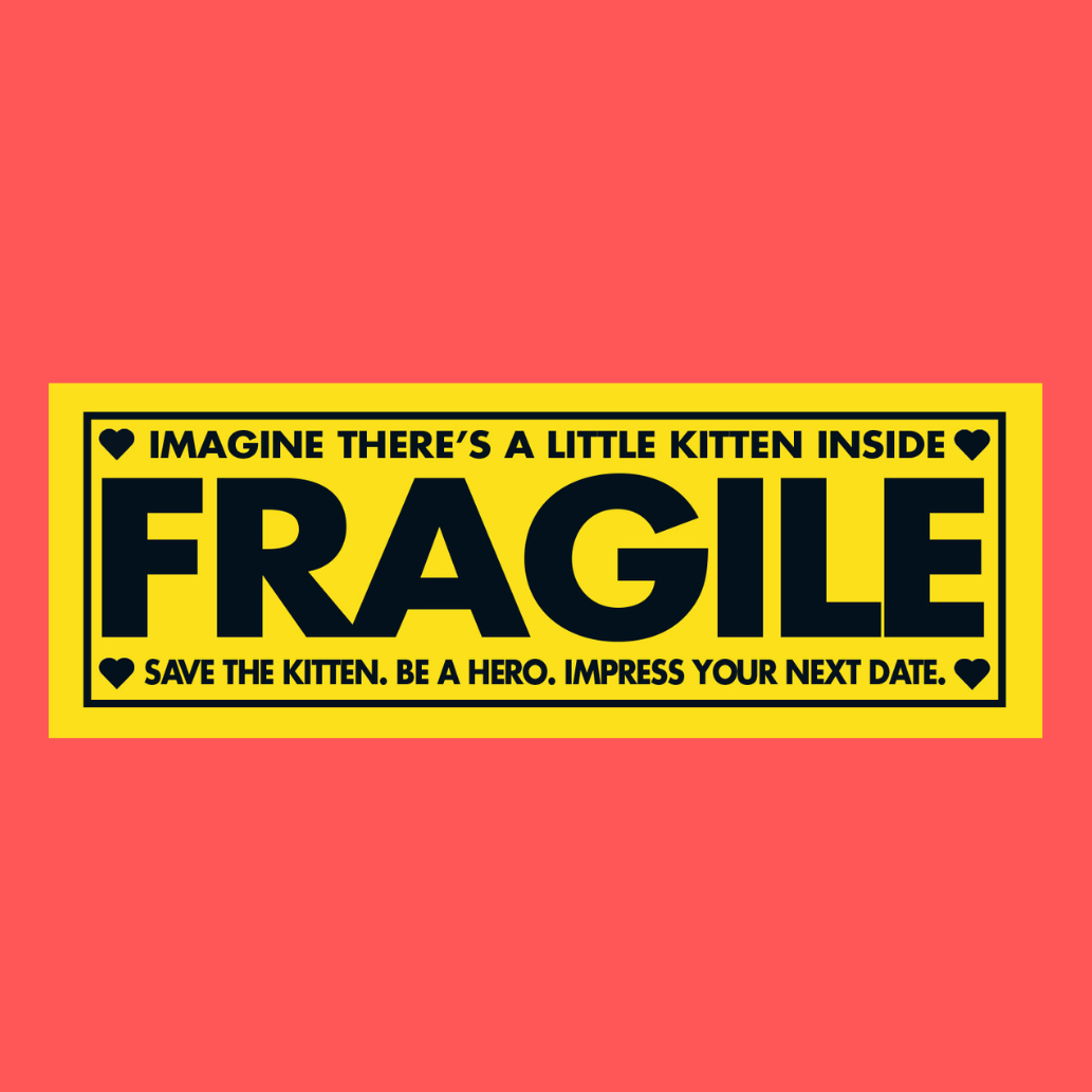 Sticker FRAGILE / CHATON