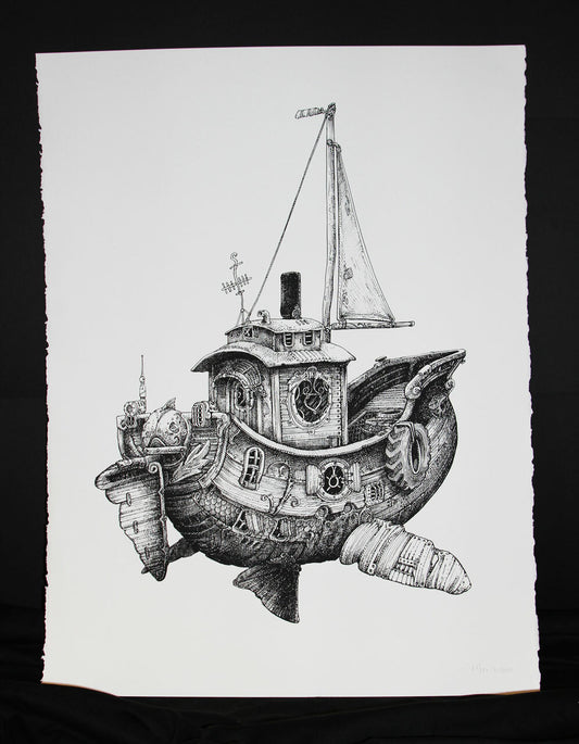 Fish Boat #1 / Nubian Screenprint