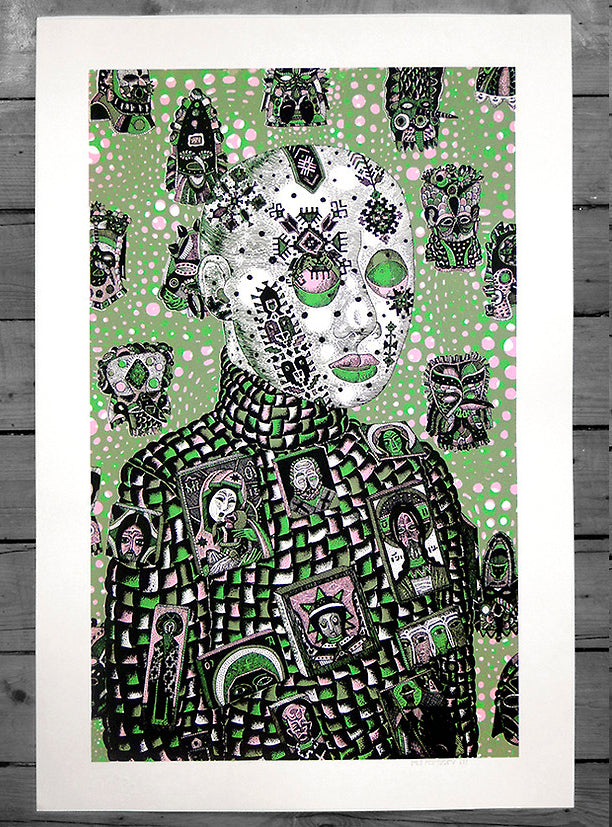 Man of traditions / Screenprint by Boris Pramatarov