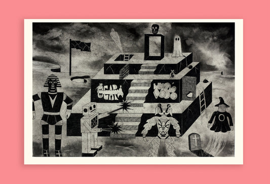 MOND / Riso-Druck von Laurent Impeduglia
