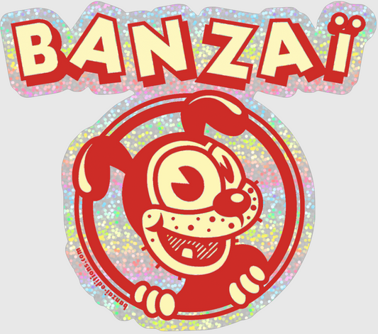 BANZAI Sticker / LOGO / Glitzereffekt