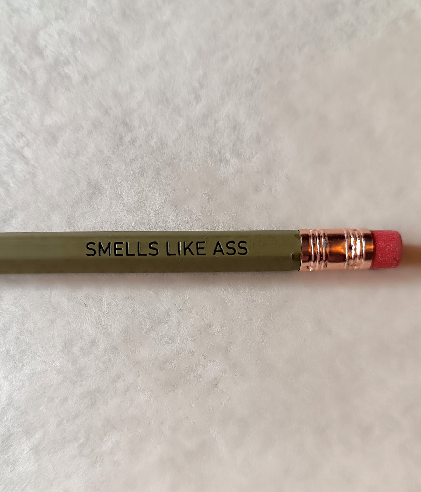 SMELLS LIKE ASS Bleistift / BRAUN mit Radiergummi