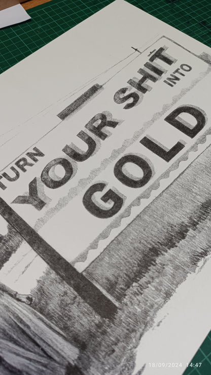 TURN YOUR SHIT INTO GOLD / Riso de Jean-Luc Navette